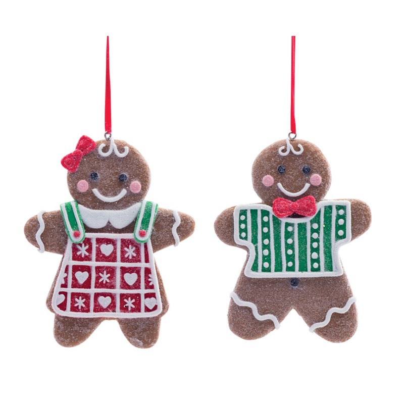 The Holiday Aisle® 12 Piece Gingerbread Boy and Girl Hanging Figurine